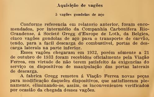 Aquisição de vagões