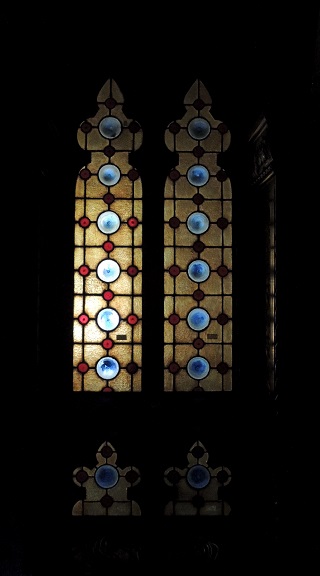 Casa Carlos Leôncio Vitral belga colorado porta entrada