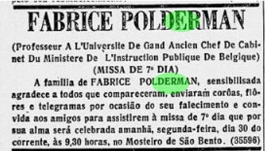 Polderman Fabrice falecimento