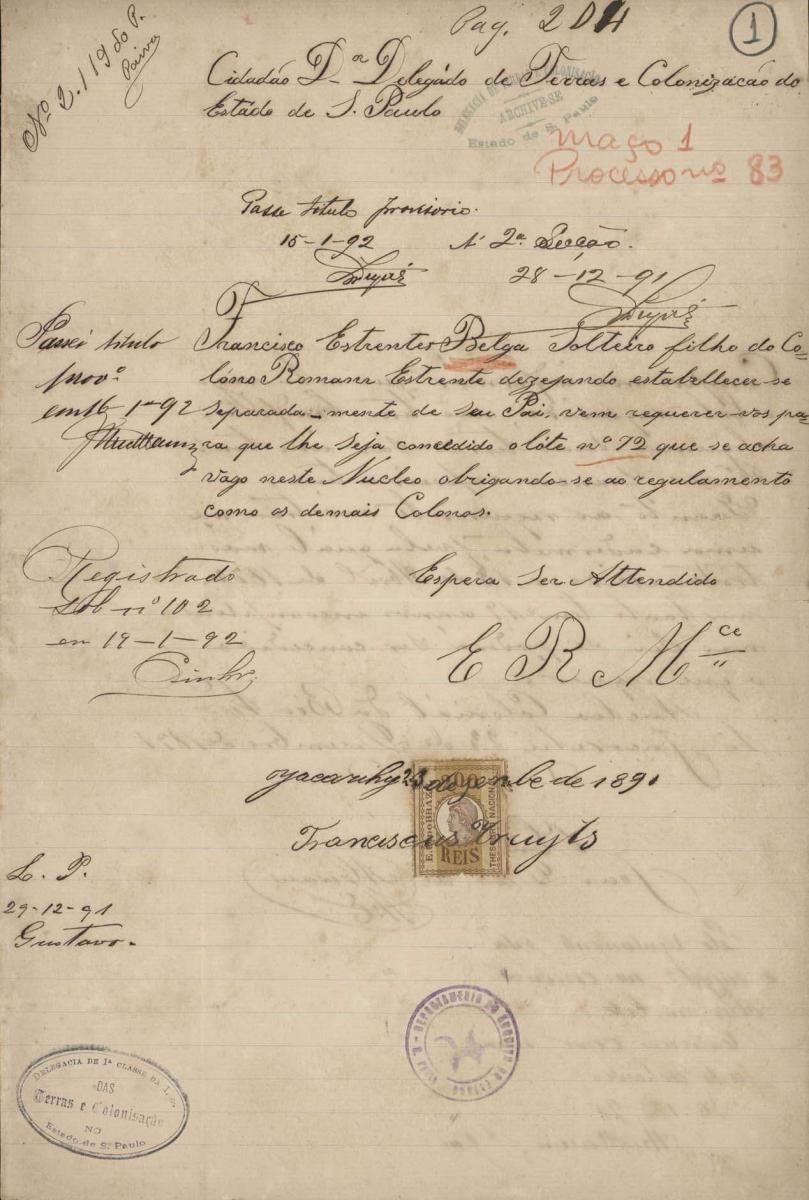 Truyts Francisco Título Núcleo Colonial