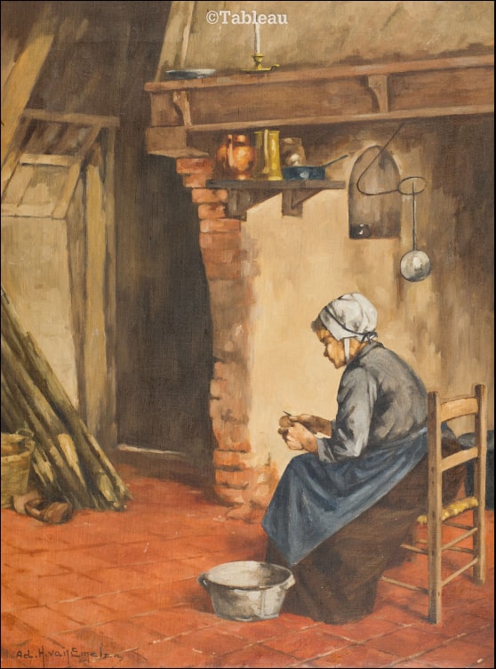 Van Emelen Descascando batatas