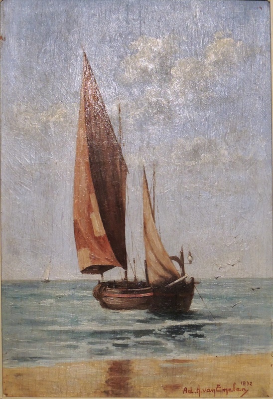 Van Emelen Adrien Barco com vela cor de rosa