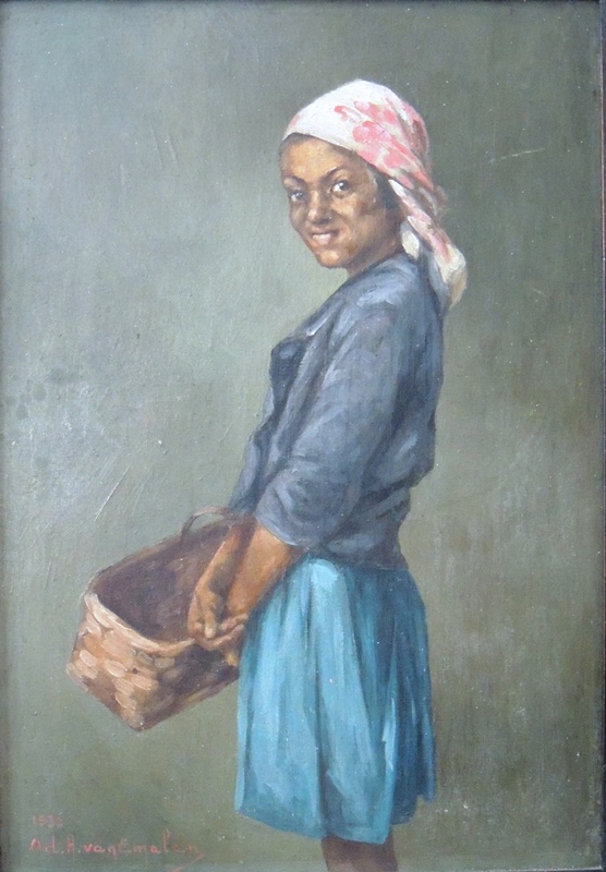 Van Emelen Adrien Menina negra com caixa vazia