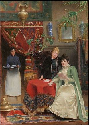 Van Emelen Two women reading a letter